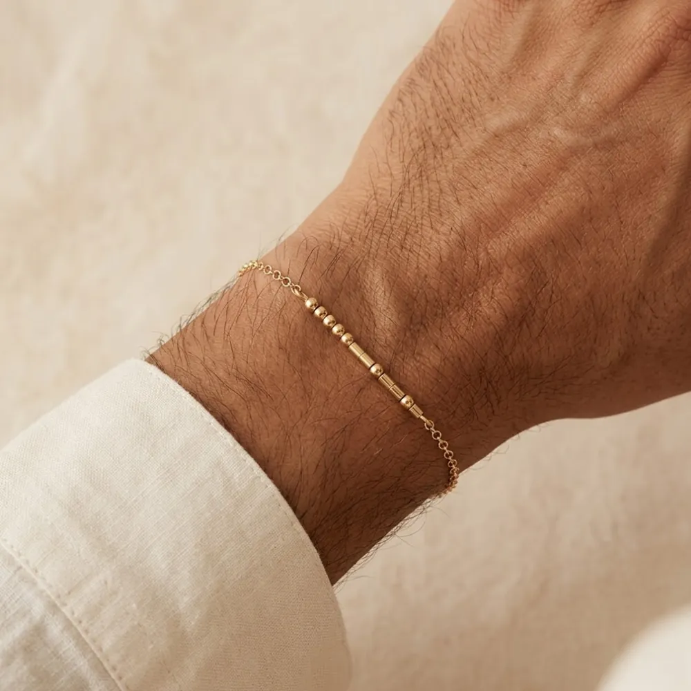 Classic Bar Gold Bracelet MAN