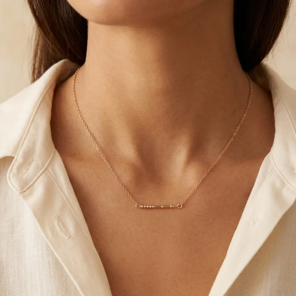 Classic Bar Gold Necklace