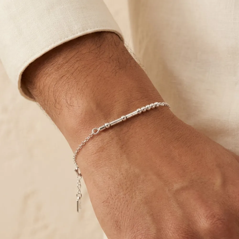 Classic Bar Silver Bracelet MAN