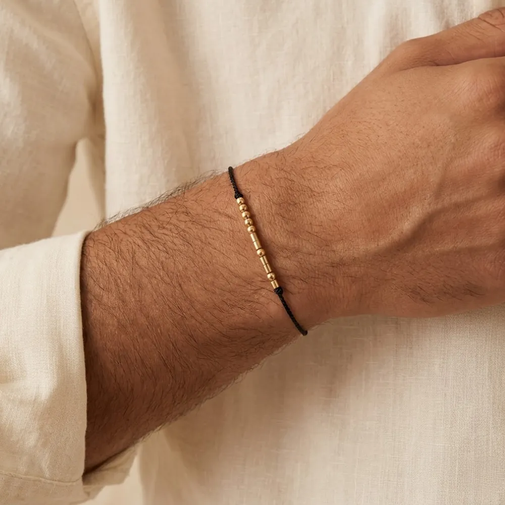 Classic Silk Black Bracelet MAN