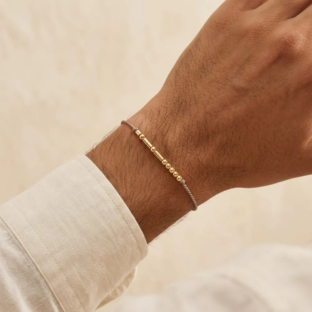 Classic Silk Gray Bracelet MAN