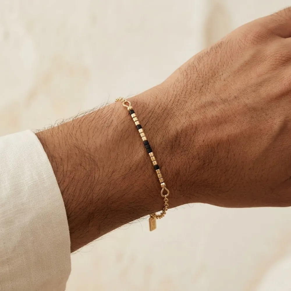 Delica Bar Black Bracelet MAN