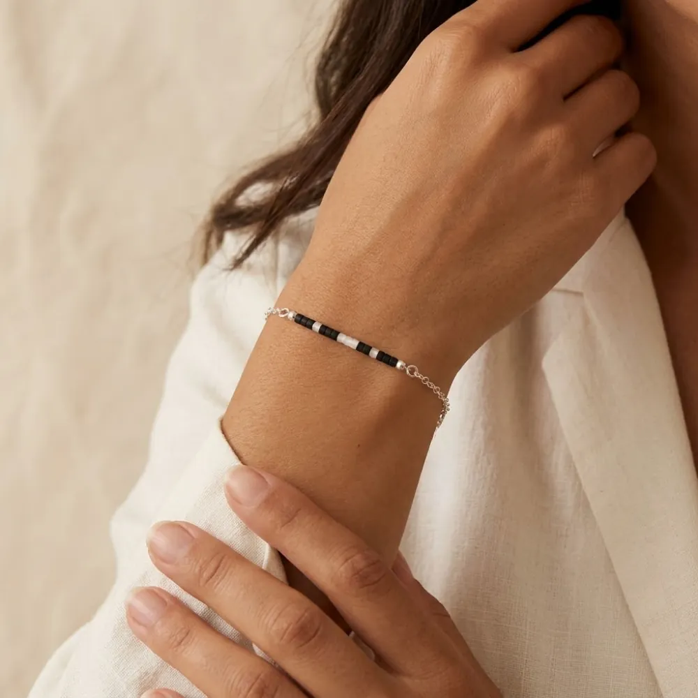 Delica Bar Crystal Bracelet
