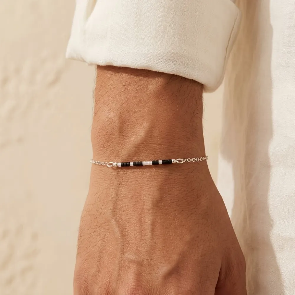 Delica Bar Crystal Bracelet MAN