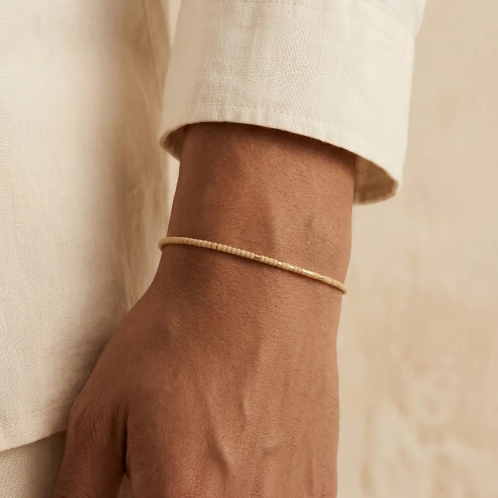 Delica Beige Gold Bracelet MAN