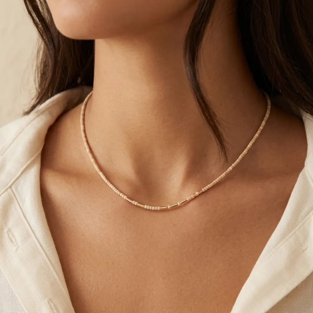Delica Beige Necklace