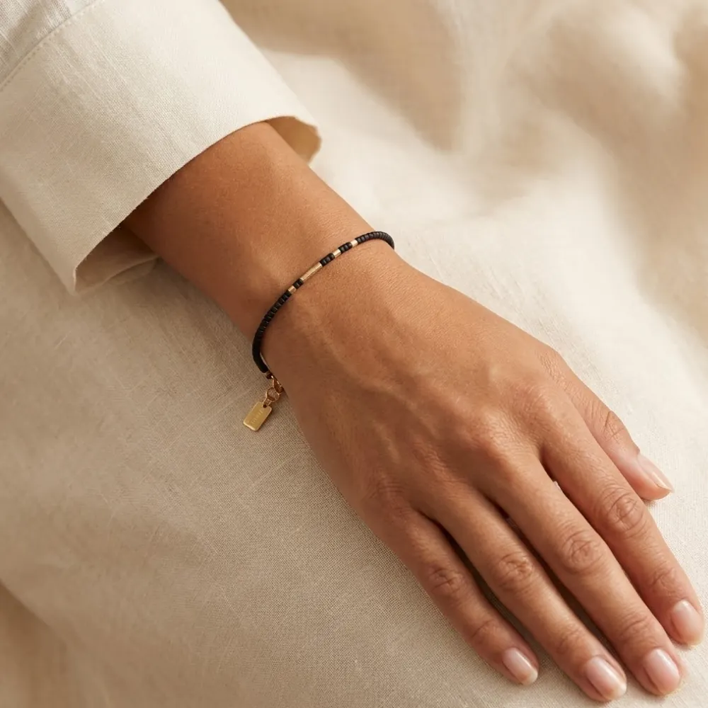 Delica Black Gold Bracelet
