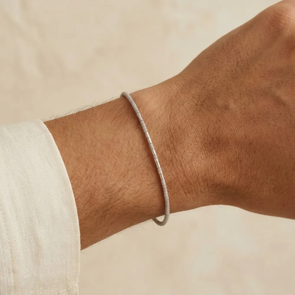 Delica Gray Mist Silver Bracelet MAN