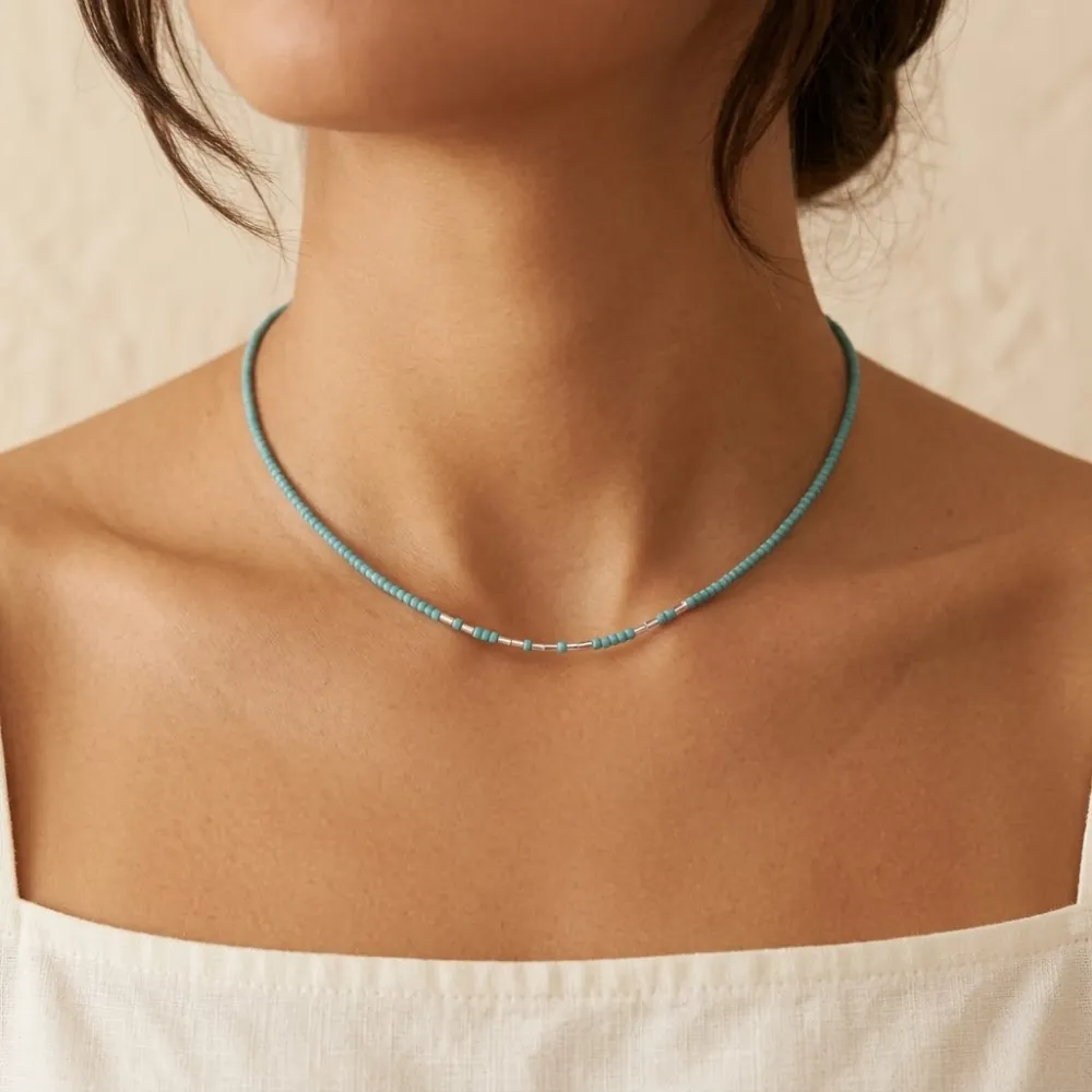 Delica Nile Blue Necklace
