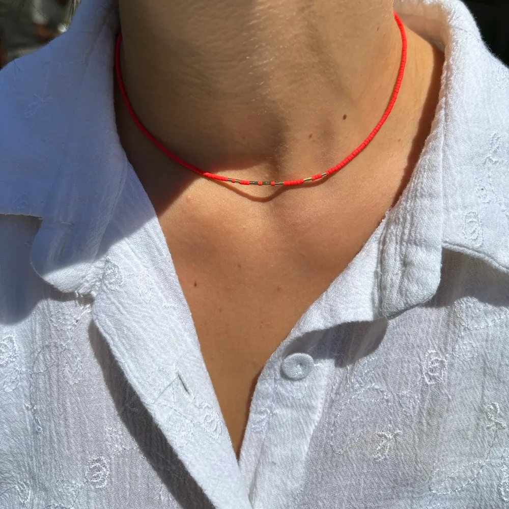 Delica Vermillion Necklace2