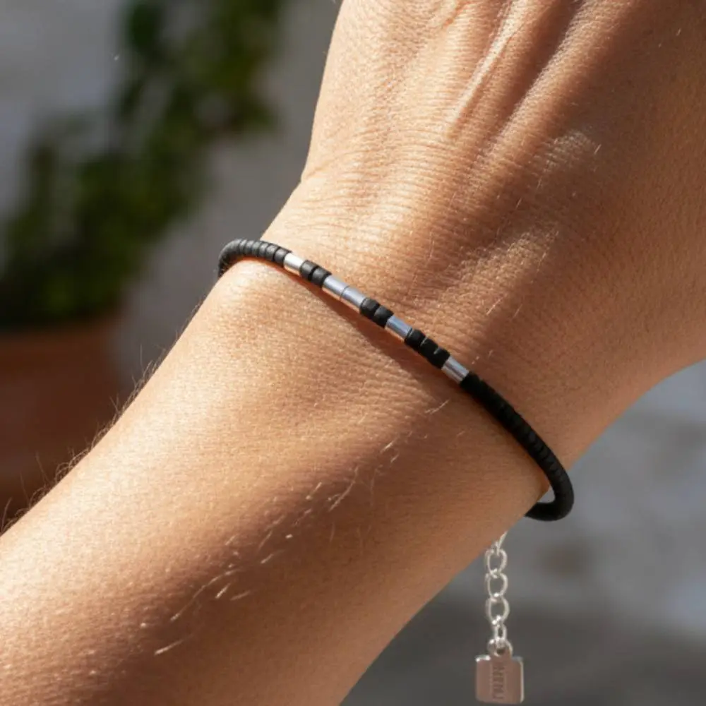delica-black-silver-bracelet